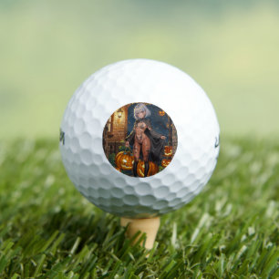 Balles De Golf Trick or Treater, courageuse fille en costume d'Ha