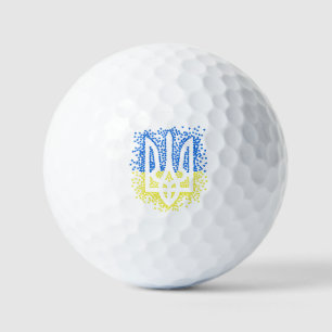 Balles De Golf Trident de l'emblème ukrainien tryzub dispersant l