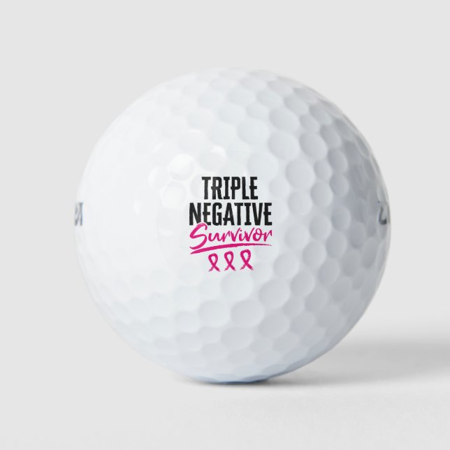 Balles De Golf Triple survivant négatif TNBC Cancer du sein (Devant)