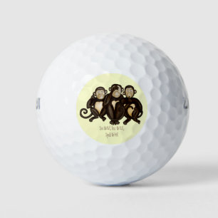 Balles De Golf Trois singes sages