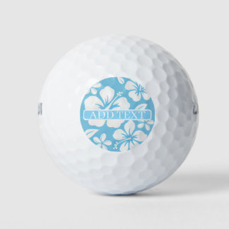 Balles De Golf Tropical Blue Beach FLowers