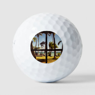 Balles De Golf Tropical Fiji Beach Scene be6 gbcnm