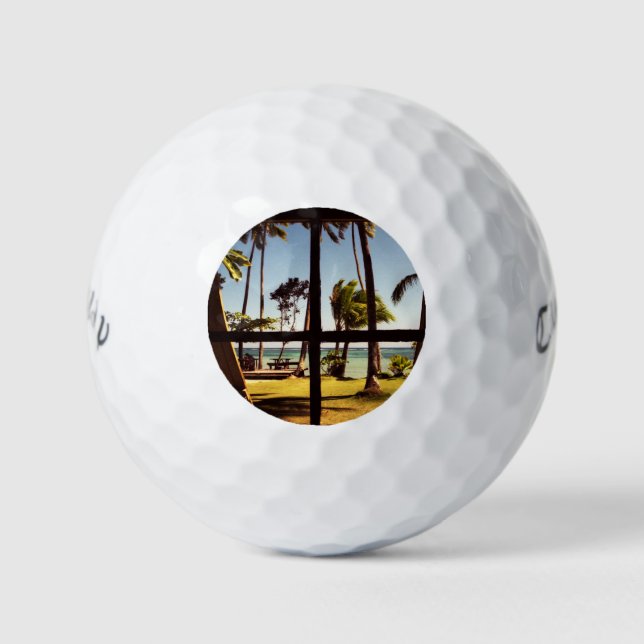 Balles De Golf Tropical Fiji Beach Scene cwb gbcna (Devant)