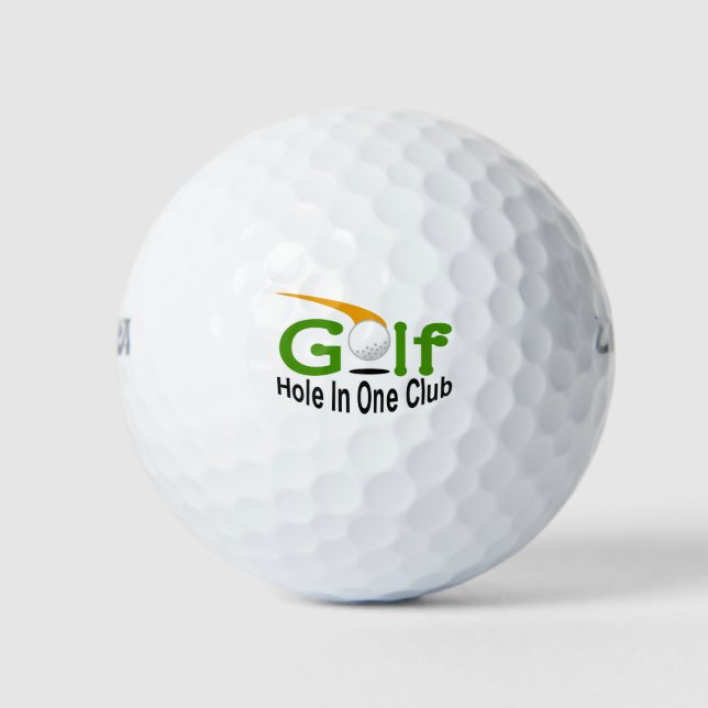 Balles De Golf Trou dans un seul club (Devant)