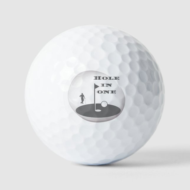 Balles De Golf Trou Dans Une Boule De Golf (Recto)