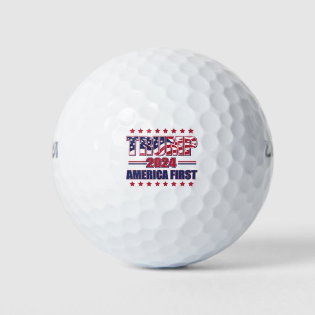Balles De Golf Trump 2024 Amérique d'abord (Devant)