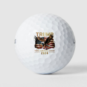 Balles De Golf Trump 2024 Reprenez l'Amérique Drapeau Américain T