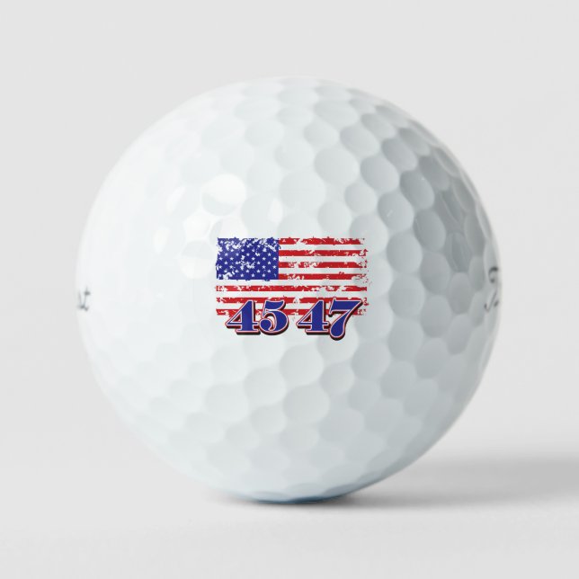 Balles De Golf Trump 45 et 47 (Recto)