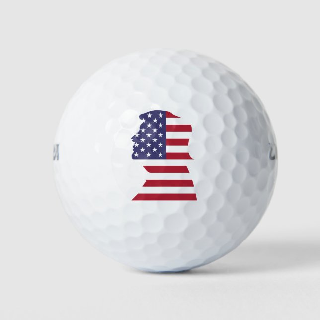 Balles De Golf TRUMP et drapeau (Devant)