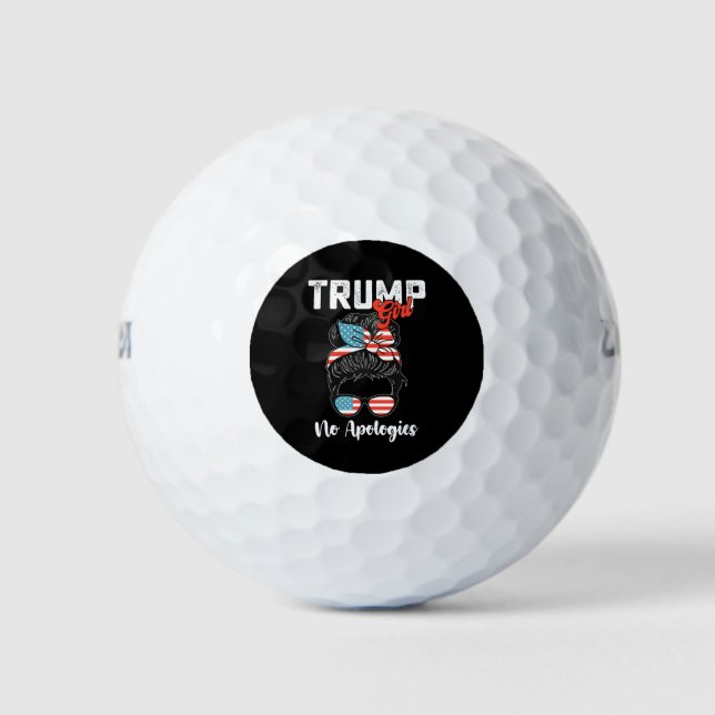 Balles De Golf Trump Girl No excuse pour l'élection présidentiell (Devant)
