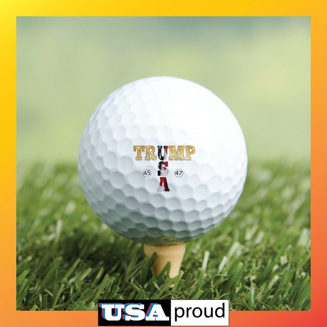 Balles De Golf Trump Gold ⛳ Presidential USA 45 47 🏆 (Créateur téléchargé)