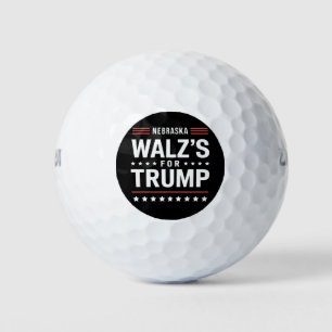 Balles De Golf Trump Vance Walz pour Trump Nebraska