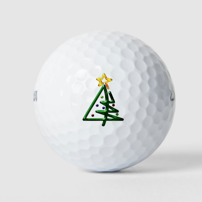 Balles De Golf Tubulaire Chrome arbre de Noël (Devant)