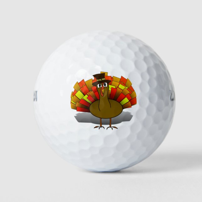 Balles De Golf Turquie pèlerin Thanksgiving (Devant)