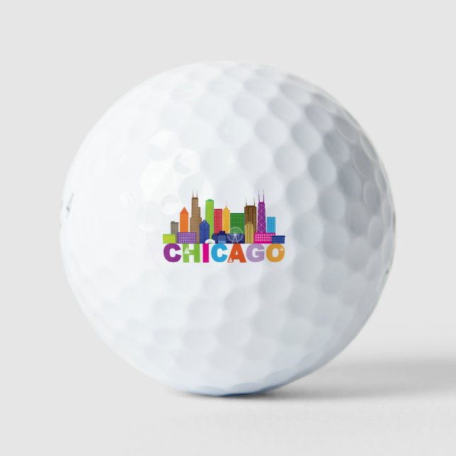 Balles De Golf Typographe de Chicago (Devant)