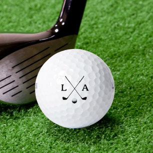 Balles De Golf Typographie de golf Initiales modernes Clubs & Bal
