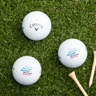 Balles De Golf Typographie moderne Golfers Nom