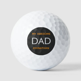 Balles De Golf Typographie, Mon Père Impressionnant