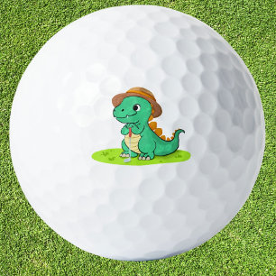 Balles De Golf Tyrannosaure Rex mignon sur le green de golf