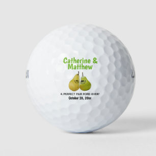 Balles De Golf Un parfait paire de caricature poire mariage Favor