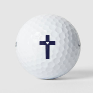 Balles De Golf Une croix au coeur