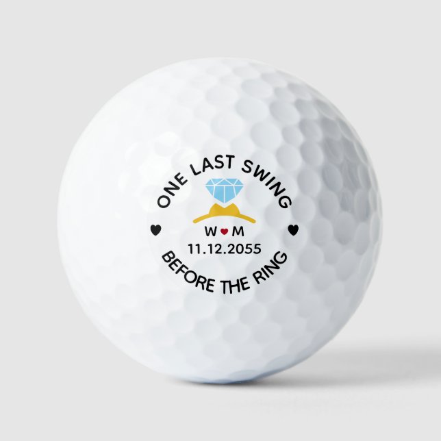 Balles De Golf Une dernière danse avant le mariage – Enterrement  (Recto)