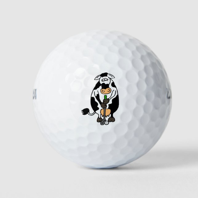 Balles De Golf Une vache qui joue au golf (Devant)
