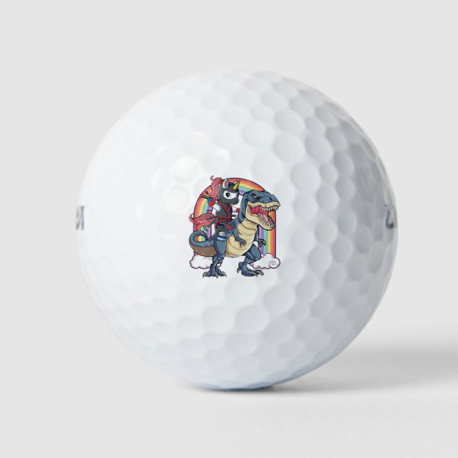 Balles De Golf Unicorn Ninja équitation Dinosaur (Devant)