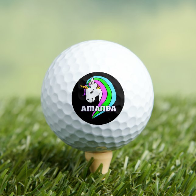 Balles De Golf Unicorne arc-en-ciel personnalisée (T-shirt Insitu)
