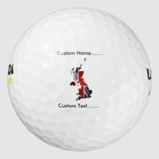 Balles De Golf Union Jack Forms UK et Scottish Isles Golf Ball.