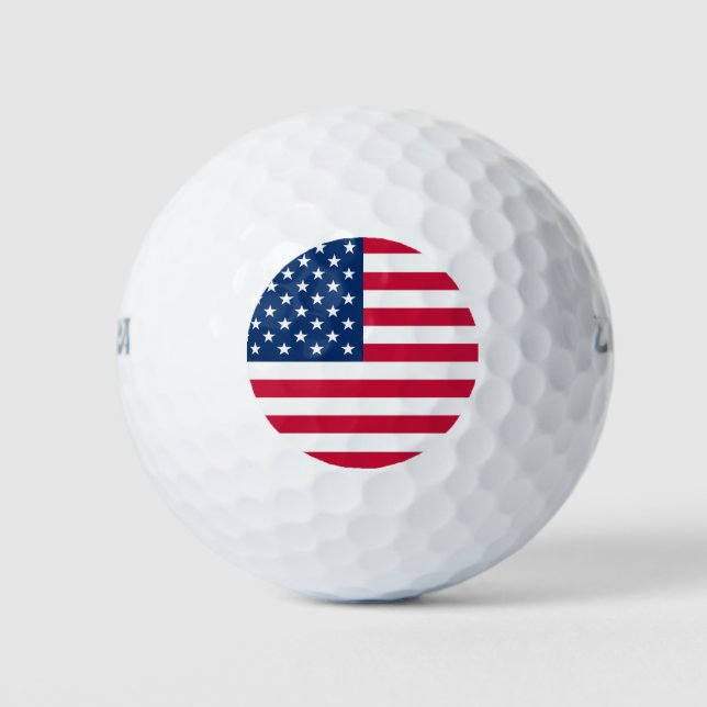 Balles De Golf USA Drapeau Golf Balls Patriotique (Devant)