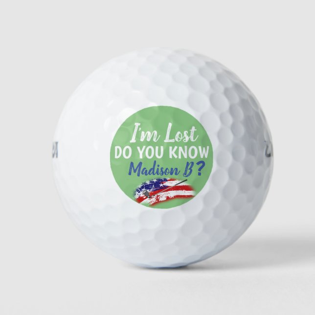 Balles De Golf USA Lost Golfer Funny (Devant)
