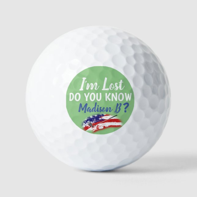 Balles De Golf USA Lost Golfer Funny (Recto)
