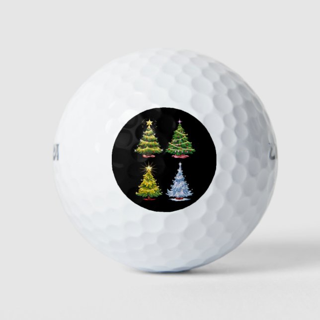 Balles De Golf Vacances de Noël Arbre verte (Devant)