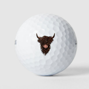 Balles De Golf Vache écossaise des Highlands