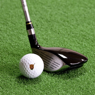 Balles De Golf Vache Écossaise des Highlands Thistle Celtique Vio