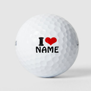 Balles De Golf Valentines personnalisables Jour J'aime Coeur Pers