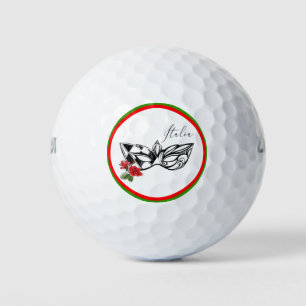 Balles De Golf *~* Venise Italia Italienne Italie Rose de Masque 