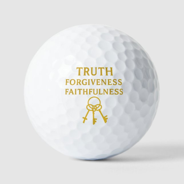 Balles De Golf Vérité, pardon et foi Chrétien (Recto)