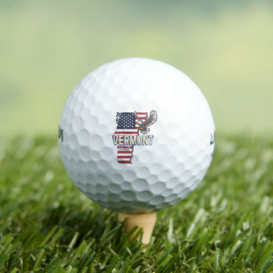 Balles De Golf Vermont États-Unis Retro State Carte Vintage États