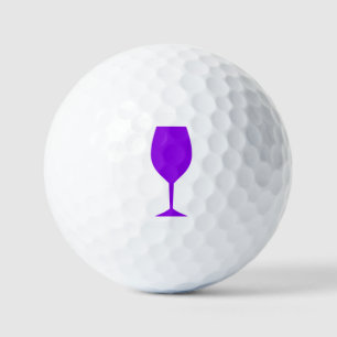 Balles De Golf Verre à vin pourpre