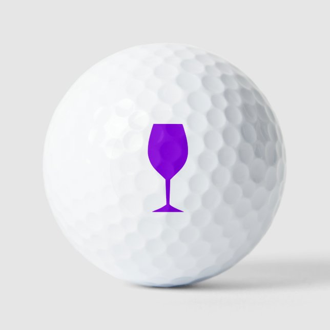 Balles De Golf Verre à vin pourpre (Recto)
