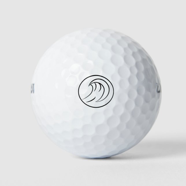 Balles De Golf Verre givrée de la vague de mer café Mug (Devant)