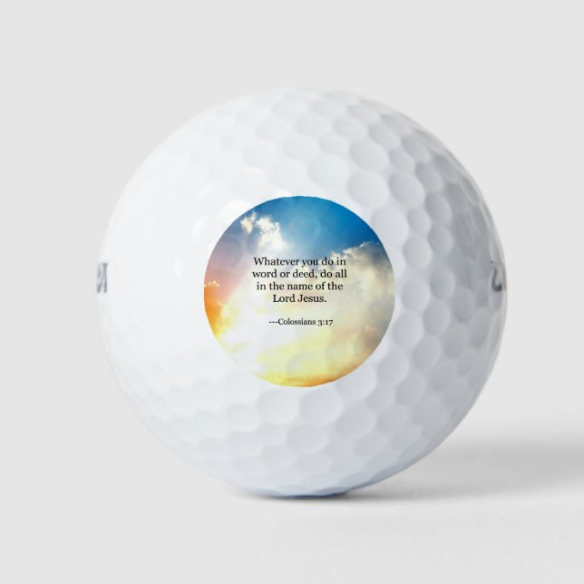 Balles De Golf verset biblique - Colossiens 3:17 (Devant)