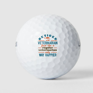 Balles De Golf Vétérinaire retraité vétérinaire Happier