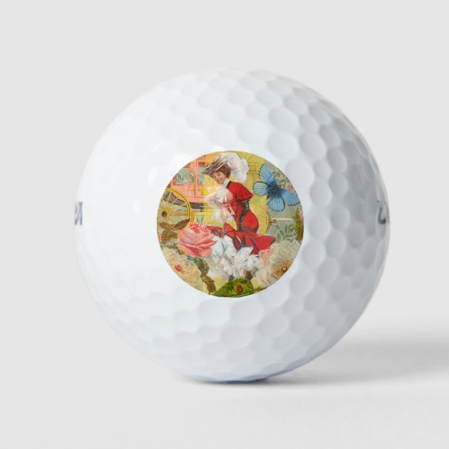 Balles De Golf Victorian Lady Woman Fun Carriage (Devant)