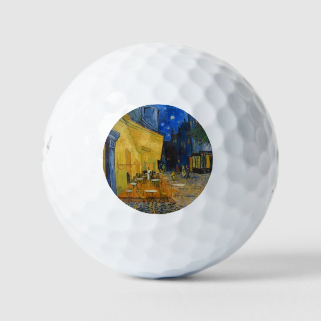 Balles De Golf Vincent van Gogh - Café Terrasse en soirée (Devant)
