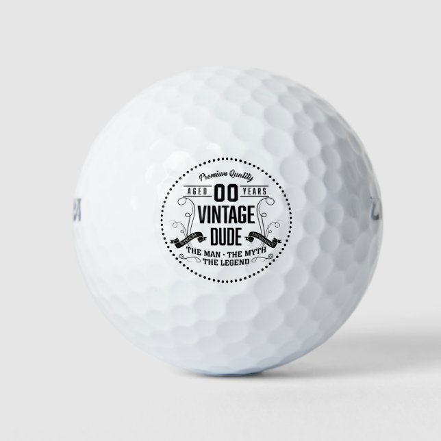 Balles De Golf Vintage Dud'âge personnalisé (Devant)