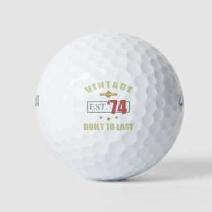 Balles De Golf Vintage Est. 1974 50e anniversaire