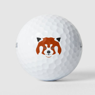 BALLES DE GOLF VISAGE DE PANDA ROUX